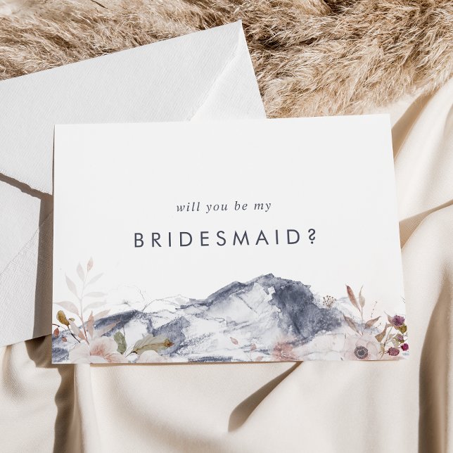 Carte de proposition simple Floral Mountain Brides (Créateur téléchargé)