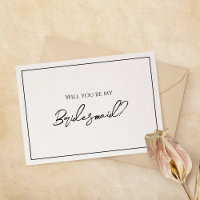 Carte de proposition simple minimaliste Mariage Br