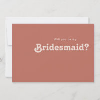 Carte de proposition simple Retro Old Rose Bridesm
