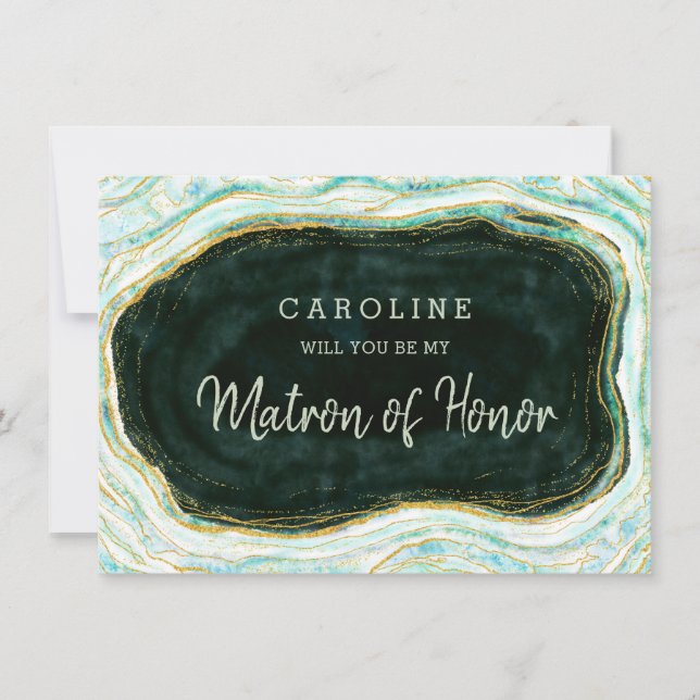 Carte de proposition turquoise de modèle de géoode (Devant)
