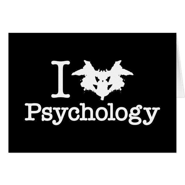 Carte de psychologie I Heart (Rorschach Inkblot) (Devant horizontal)