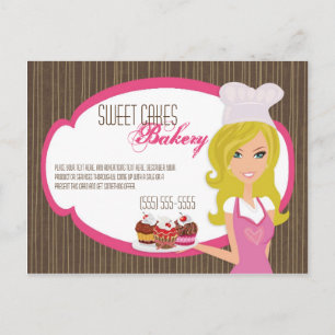 Carte de publicité Blonde Baker sur gâteaux de Cou