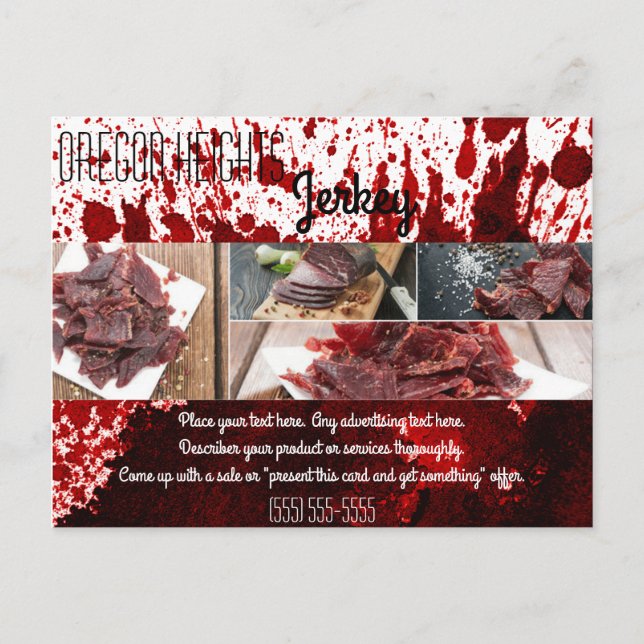 Carte de publicité d'entreprise Splatter de sang V (Devant)