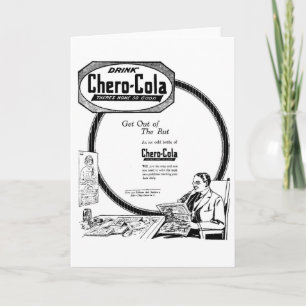 Carte de publicité du journal Vintage Chero-Cola