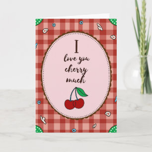Carte de Pun Cherry d'amour rouge