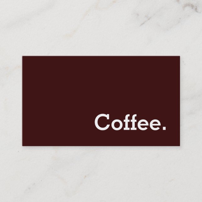 Carte de punch au café foncé Word simple (Devant)