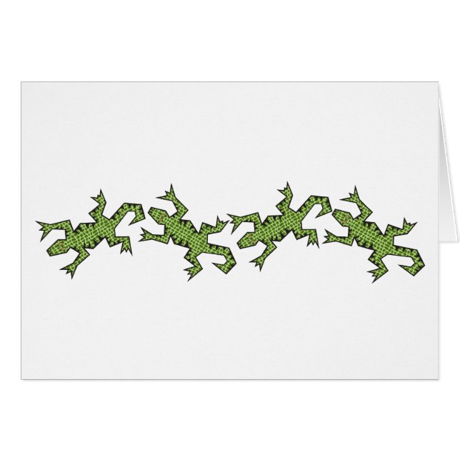 Carte de quatre lézards (Devant Horizontal)