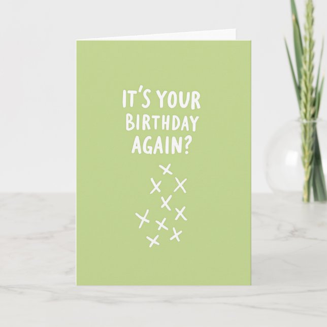Carte de question d'anniversaire Lime (Devant)