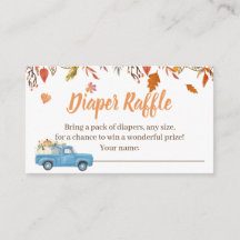 Carte de rabat au Baby shower d'automne pour un ga
