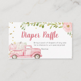 Carte de rabat Baby shower de camion rose Citroui