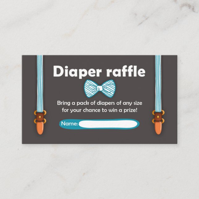 Carte de rabat baby shower Little Man (Devant)