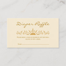 Carte de rabat Baby shower Sunshine