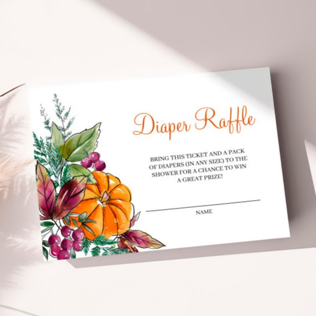 Carte de rabat Citrouille de Baby shower de couche (Créateur téléchargé)