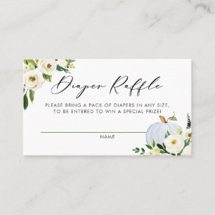 Carte de rabat de Baby shower Citrouille bleu mign