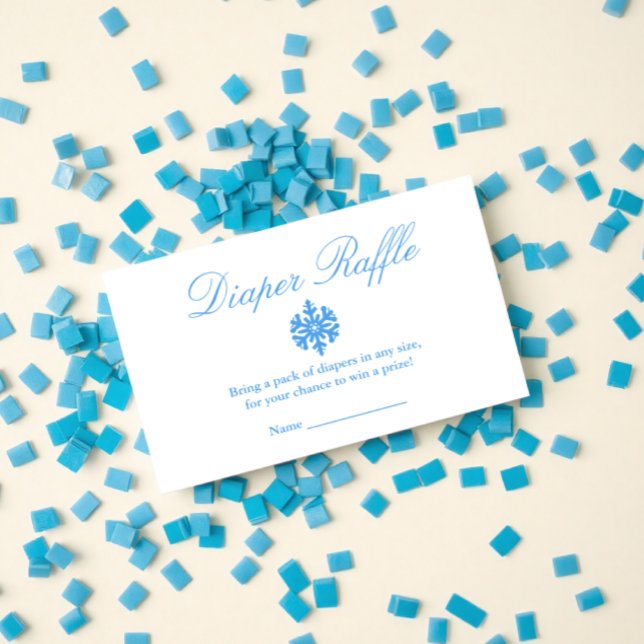 Carte de rabat de Baby shower de couches de neige  (Créateur téléchargé)