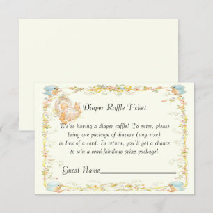 Carte de rabat de Baby shower de style vintage