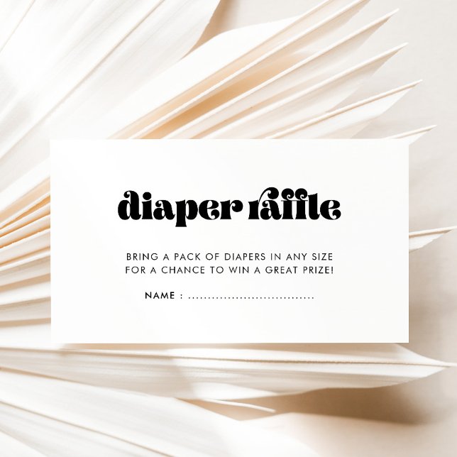 Carte de rabat de Baby shower Retro vintage (Créateur téléchargé)