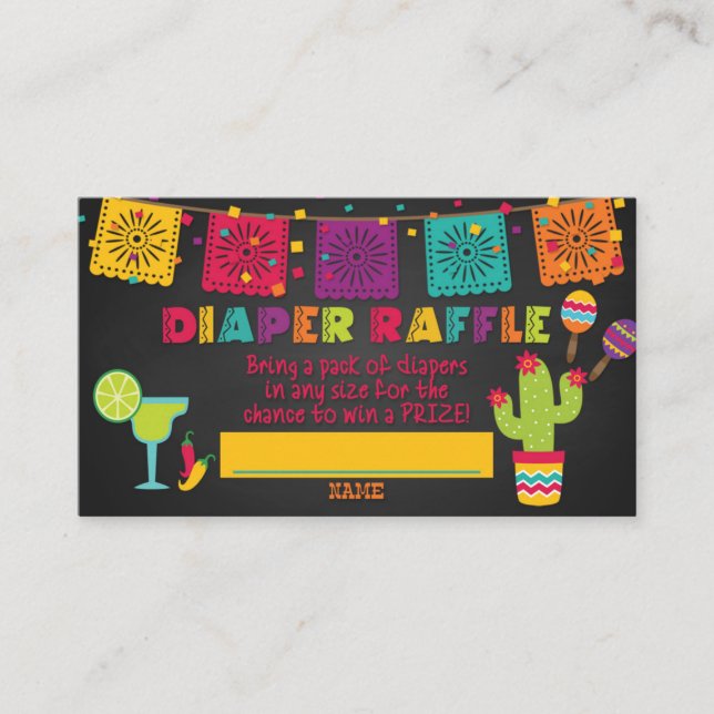Carte de rabat Fiesta Baby shower (Devant)