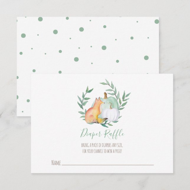 Carte de rabat Fox - Baby shower d'automne neutre (Devant / Derrière)