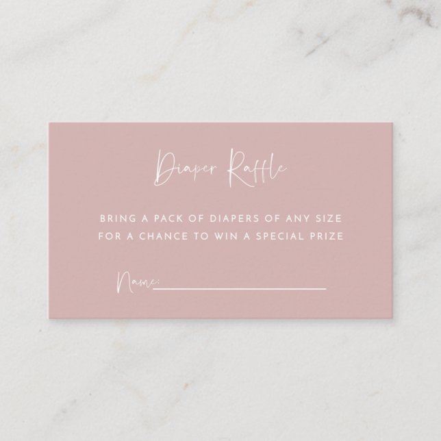 Carte de rabat minimaliste Dusty Rose (Devant)