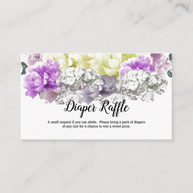 Carte de rabat Mixte Baby shower Floral (Devant)