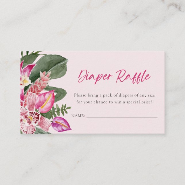 Carte de rabat Tropical Rose (Devant)