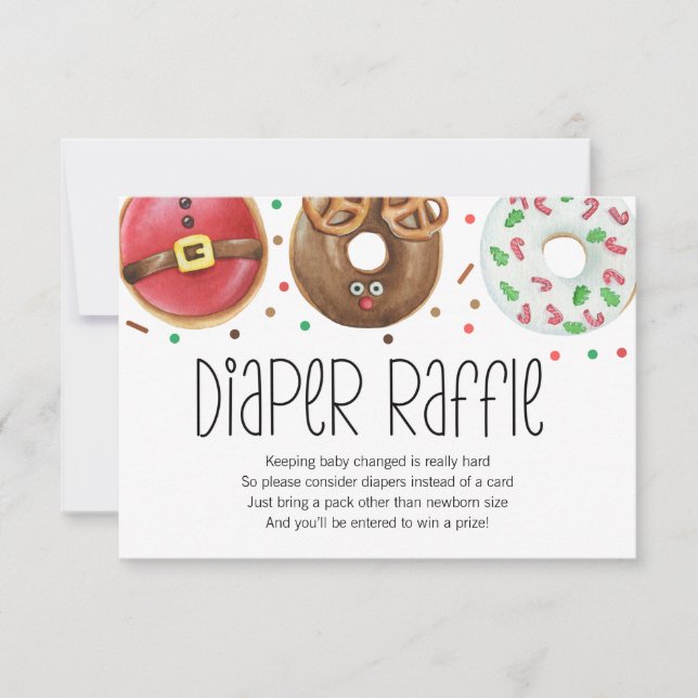 Carte de raffe de couches de beignets de Noël (Devant)