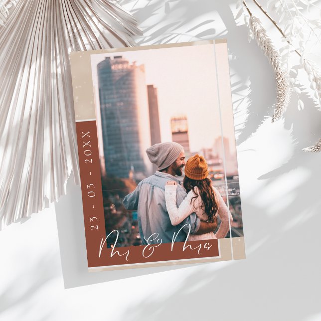 Carte de rappel à motif terracotta avec photo (Créateur téléchargé)