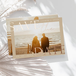 Carte de rappel à sauvegarder photo avec feuille d