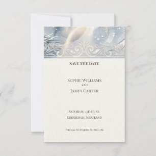 Carte de rappel Art Déco Blue Pearl