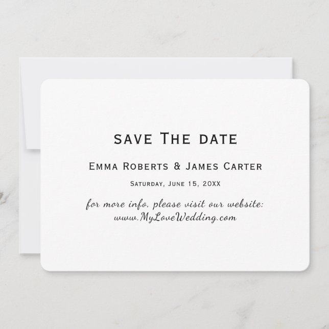 Carte de rappel chic typographie (Devant)