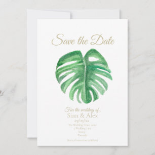 Carte de rappel de date avec feuille de plante de