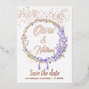 Carte de rappel de date de mariage à calligraphie 