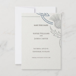 Carte de rappel de date de mariage au chardon celt