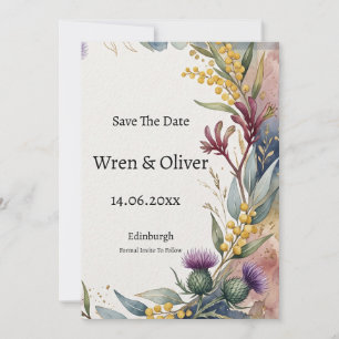 Carte de rappel de date de mariage Chardon Maple C