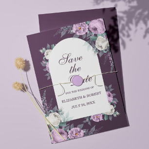 Carte de rappel de mariage Fleurs de Pivoines Viol