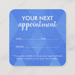 Carte de rappel de rendez-vous de salon moderne te