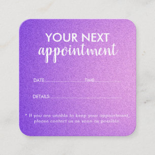 Carte de rappel de rendez-vous de salon moderne te