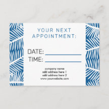 Carte de rappel de rendez-vous du salon