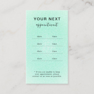 Carte de rappel de rendez-vous élégante pour salon