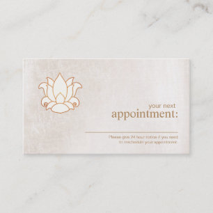 Carte de rappel de rendez-vous Floral Lotus blanc