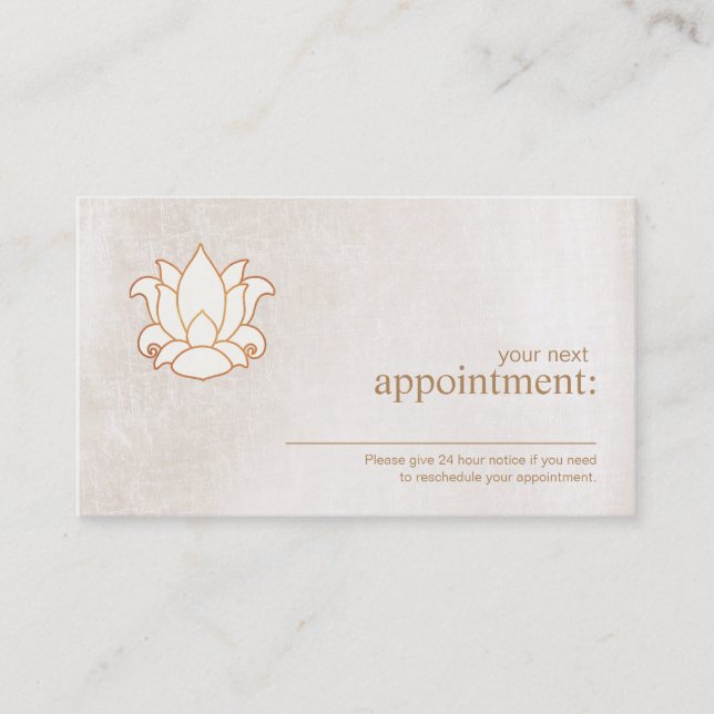 Carte de rappel de rendez-vous Floral Lotus blanc (Devant)