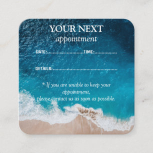 Carte de rappel de rendez-vous pour les vagues océ