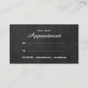 Carte de rappel de rendez-vous simple sur tableau 