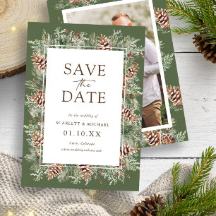 Carte de rappel Photo Green Save The Date