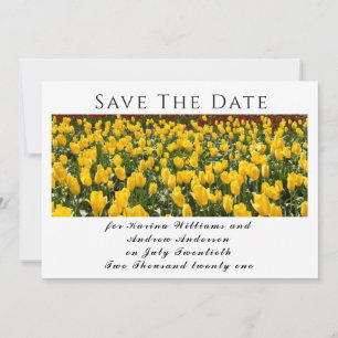 Carte de rappel plat de tulipes de printemps