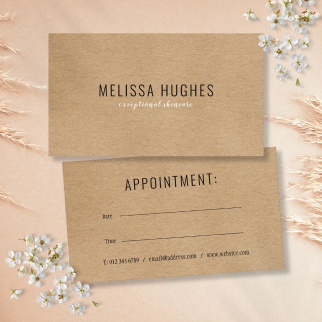 Carte de rappel professionnelle simple pour rendez (Professional Simple Appointment Reminder Card)