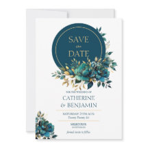 Carte de rappel turquoise aquarelle pour mariage