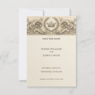 Carte de rappel vintage baroque