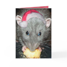 Carte de rat Dumbo père Noël